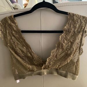 Victoria’s Secret lace bralette velvet trim size L
